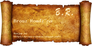 Brosz Romána névjegykártya